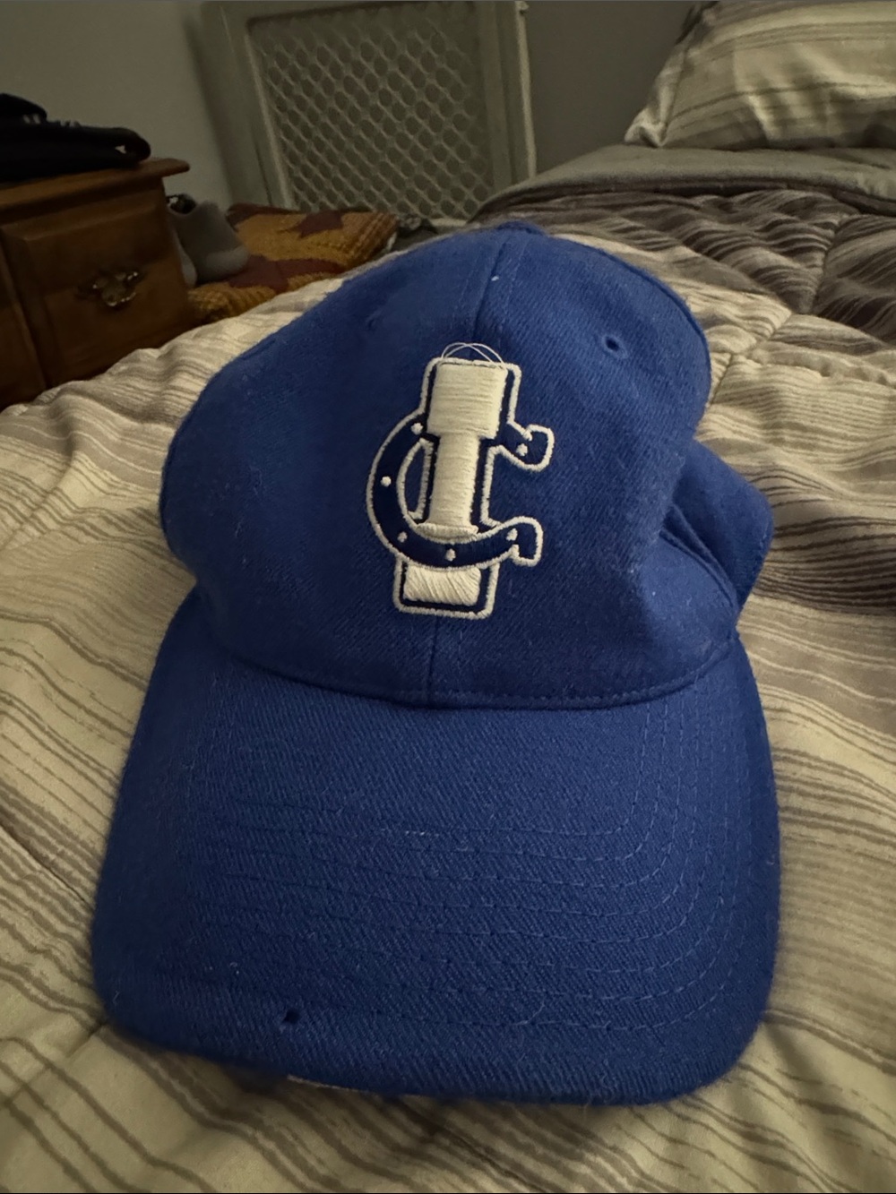 Colts NFL Nike Baseball Cap with White Embroidered 'I’ Logo